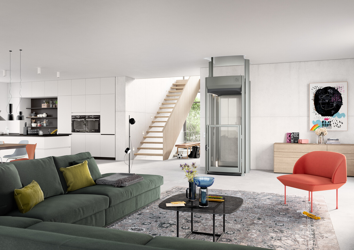 My Homelift 3 Wohnzimmer I untere Haltestelle